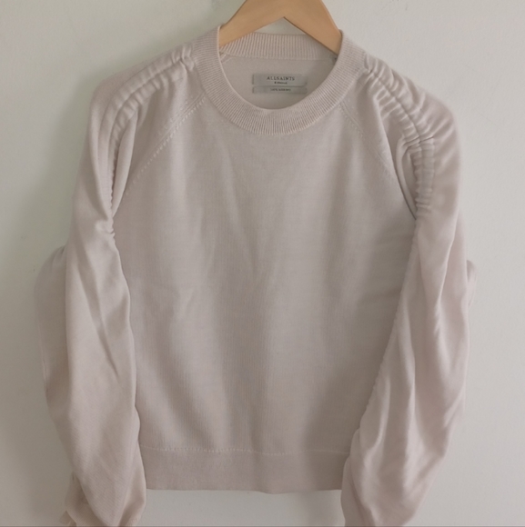 NWOT AllSaints "Eros Jumper - cream/pink" - Picture 7 of 10